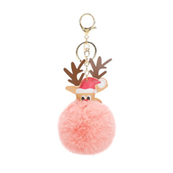 Cartoon Antler Fur Ball Pendant Bag Accessory For Women for Bag Accessories