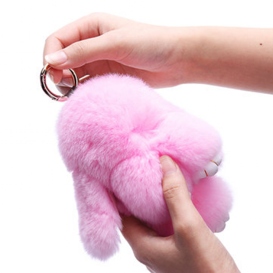 Women Faux Fur Cartoon Design Pom Pom Bag Accessory for Bag Accessories