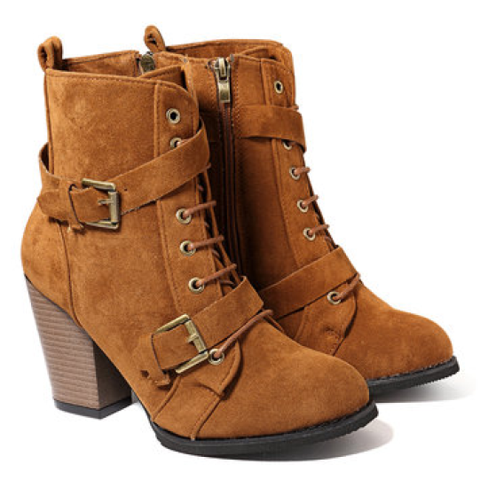 Pointed Toe Chunky Heel Ankle Boots for Pumps