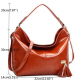 Oil Leather Tassel Women Tote Bag Casual Retro Hobos Bag for Handbags