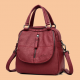 Women High-end Multifunction Soft PU Leather Handbag Double Layer Large Capacity Backpack for Handbags
