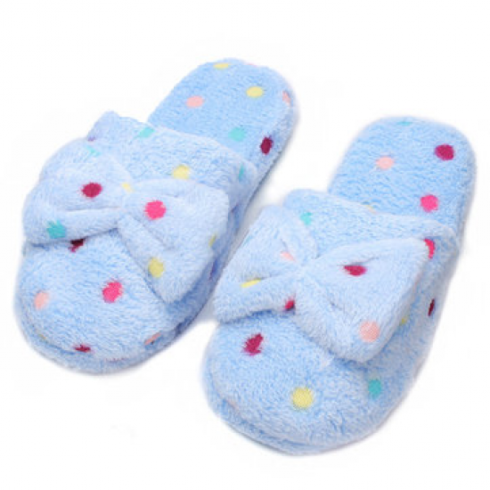 Cute Bowknot Cotton Slippers for Home Shoes