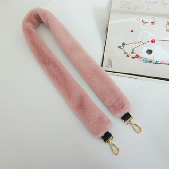 Women Fuzzy Solid Shoulder Strap Casual Bag Accessories for Bag Accessories