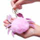Women Faux Fur Crab Shape Bag Accessories Key Holder for Bag Accessories