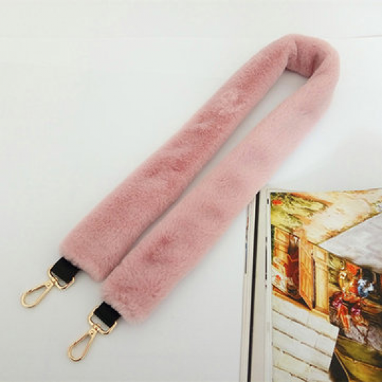 Women Fuzzy Solid Shoulder Strap Casual Bag Accessories for Bag Accessories