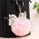 Women Faux Fur Unicorn Bag Charm Cute Key Chain for Bag Accessories