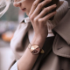 Women Fashion Quartz Watch Leather Band Irregular Clock Double Color Dial Watch for Women Watches