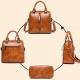 Women Vintage PU Leather Handbag Casual Crossbody Bag for Handbags