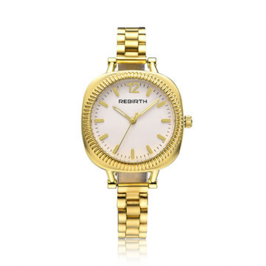 REBIRTH Casual Waterproof Sport Watch Quartz Wrist Minimalist White Gold Watches for Women for Women Watches
