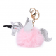 Women Faux Fur Unicorn Bag Charm Cute Key Chain for Bag Accessories
