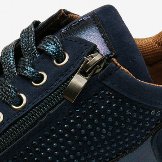 Plus Size Women Suede Rhinestone Decration Lace Up Platform Casual Shoes for Platform